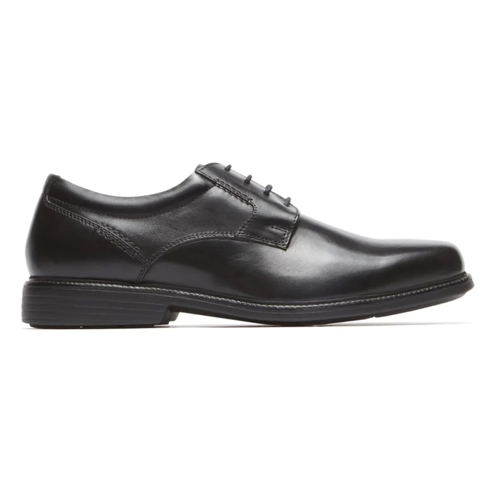 Rockport Men's Charles Road Black Leather Plain Toe Oxfords V80553 Sz 10M